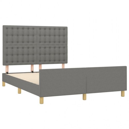 Sengeramme uden madras 140 x 190 cm - stof, mørkegrå