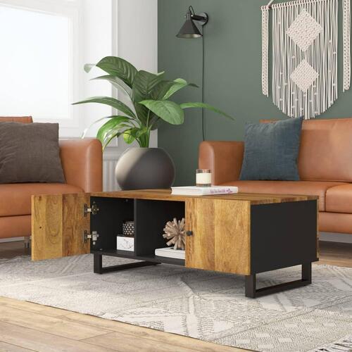 Sofabord 100x54x40 cm massivt mangotræ og konstrueret træ