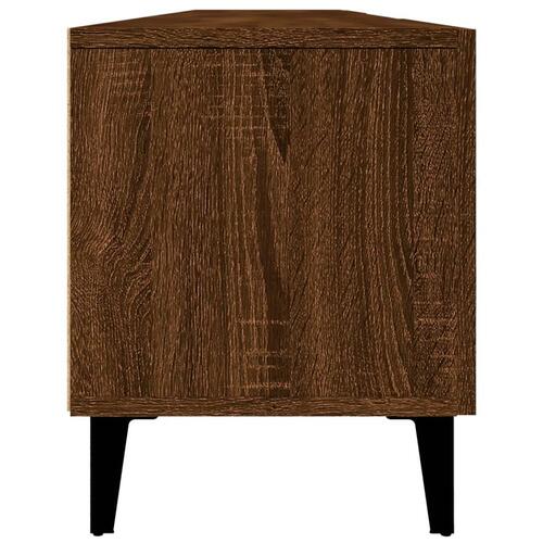Tv-bord 180x31,5x40 cm konstrueret træ brun egetræsfarve