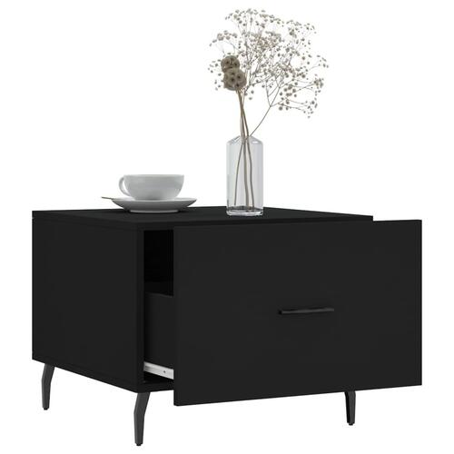 Sofaborde 2 stk. 50x50x40 cm konstrueret træ sort