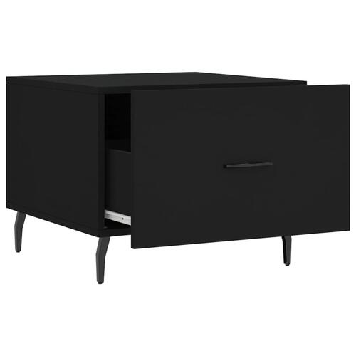 Sofaborde 2 stk. 50x50x40 cm konstrueret træ sort