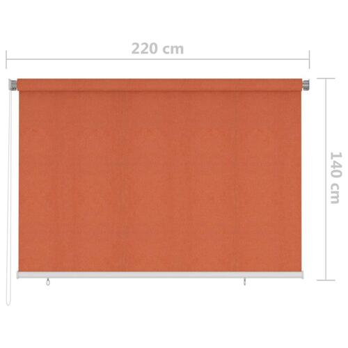 Udendørs rullegardin 220 x 140 cm orange