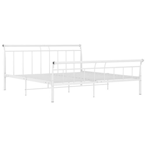 Sengestel 180x200 cm metal hvid