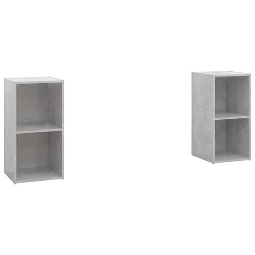 Tv-skabe 2 stk. 72x35x36,5 cm konstrueret træ betongrå