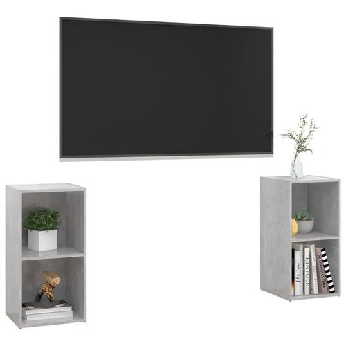 Tv-skabe 2 stk. 72x35x36,5 cm konstrueret træ betongrå