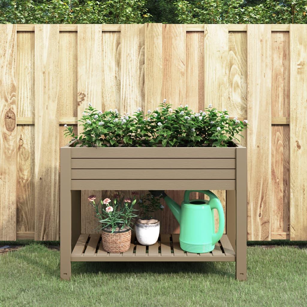 Højbed 110x45x79 cm polypropylen lysebrun billede