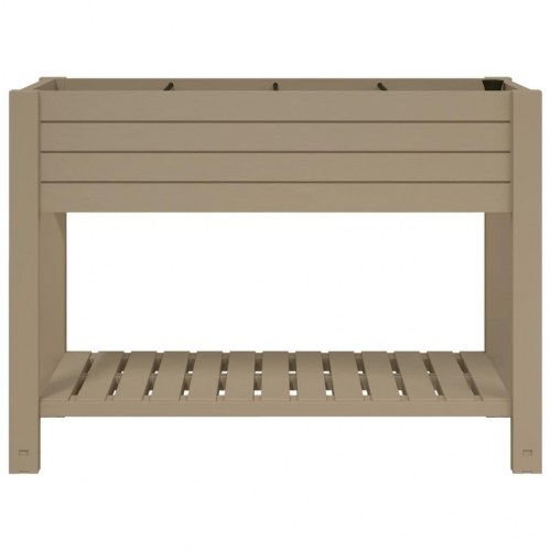 Højbed 110×45×79 cm i polypropylen - lysebrun med hylde