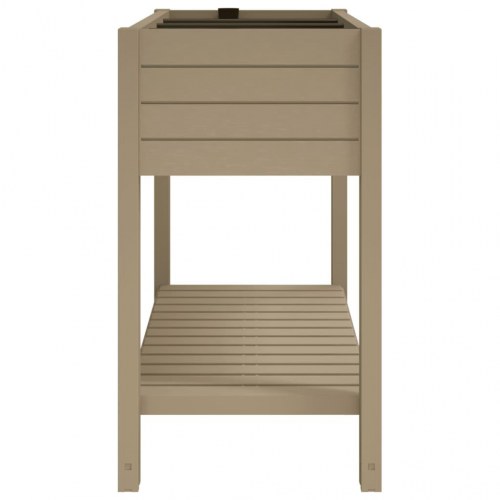 Højbed 110×45×79 cm i polypropylen - lysebrun med hylde