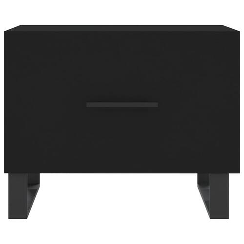Sofaborde 2 stk. 50x50x40 cm konstrueret træ sort