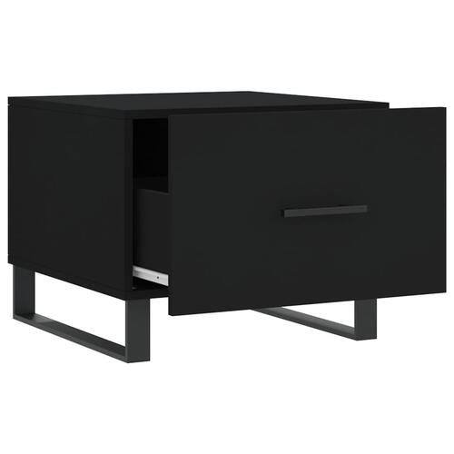 Sofaborde 2 stk. 50x50x40 cm konstrueret træ sort