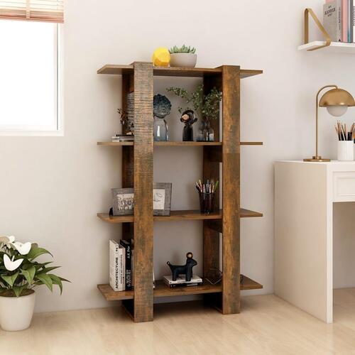 Bogreol/rumdeler 80x30x123,5 cm røget egetræ