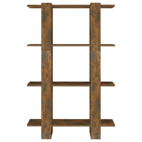 Bogreol/rumdeler 80x30x123,5 cm røget egetræ