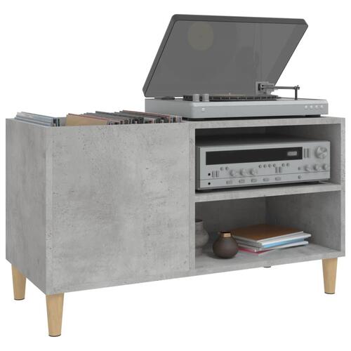 Vinylskab 84,5x38x48 cm konstrueret træ betongrå