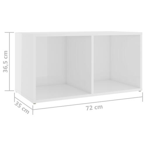 Tv-skabe 2 stk. 72x35x36,5 cm konstrueret træ hvid højglans