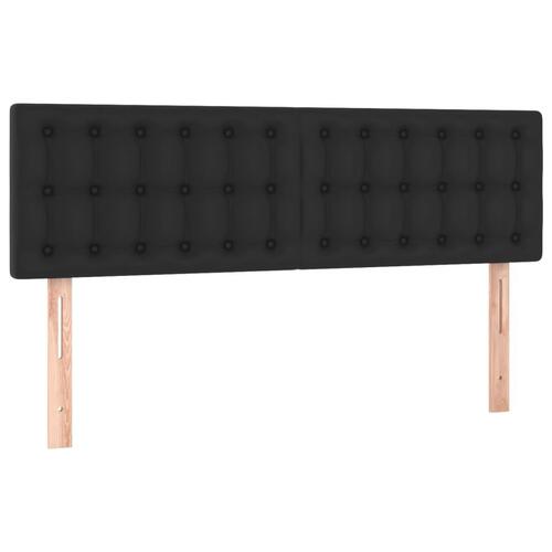 Kontinentalseng med madras 140x190 cm kunstlæder sort