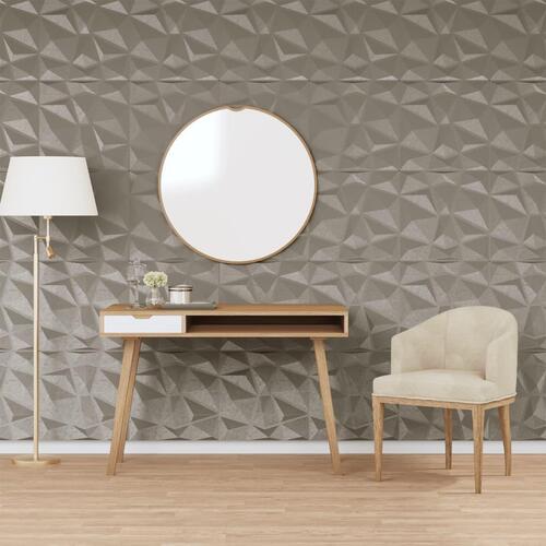 Vægpaneler 24 stk. 50x50 cm 6 m² XPS diamant betongrå