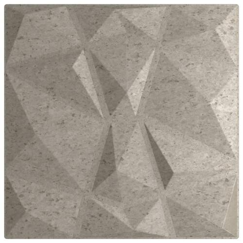 Vægpaneler 24 stk. 50x50 cm 6 m² XPS diamant betongrå