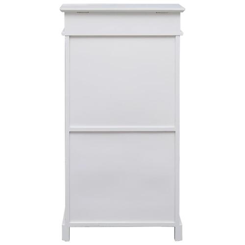 Skoskab 50 x 28 x 98 cm kejsertræ hvid