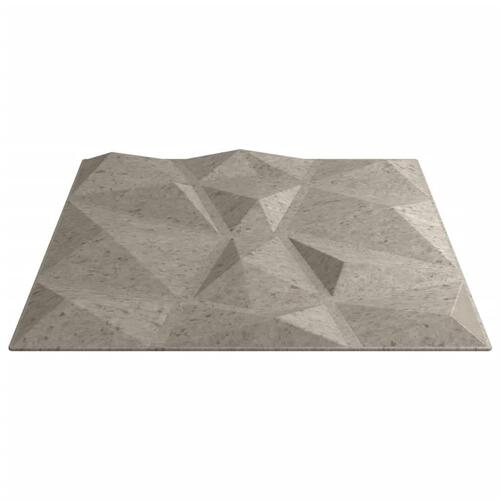 Vægpaneler 24 stk. 50x50 cm 6 m² XPS diamant betongrå