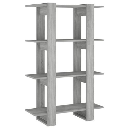 Bogreol/rumdeler 80x30x123,5 cm grå sonoma-eg