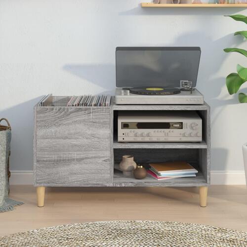 Vinylskab 84,5x38x48 cm konstrueret træ grå sonoma-eg