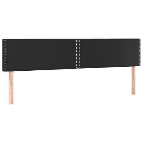 Kontinentalseng 160x200 cm kunstlæder sort