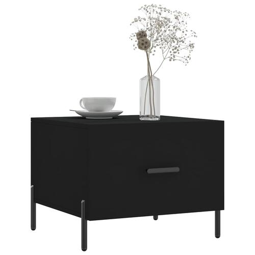 Sofaborde 2 stk. 50x50x40 cm konstrueret træ sort