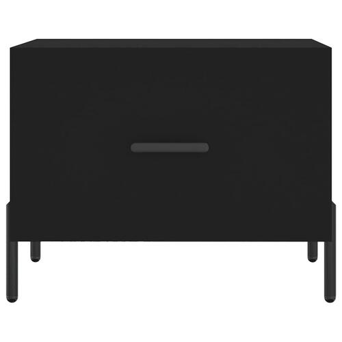 Sofaborde 2 stk. 50x50x40 cm konstrueret træ sort