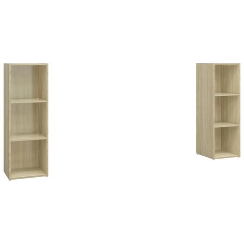 Tv-skabe 2 stk. 107x35x37 cm konstrueret træ sonoma-eg