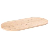 Bordplade 90x45x2,5 cm oval massivt fyrretræ