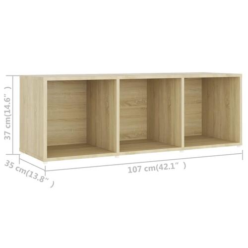 Tv-skabe 2 stk. 107x35x37 cm konstrueret træ sonoma-eg