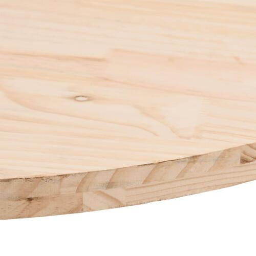 Bordplade 90x45x2,5 cm oval massivt fyrretræ
