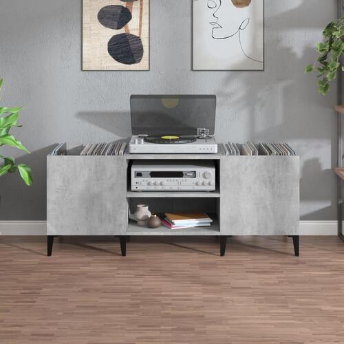 Vinylskab 121x38x48 cm konstrueret træ betongrå