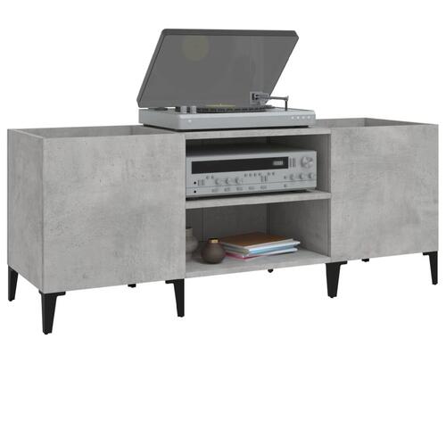 Vinylskab 121x38x48 cm konstrueret træ betongrå