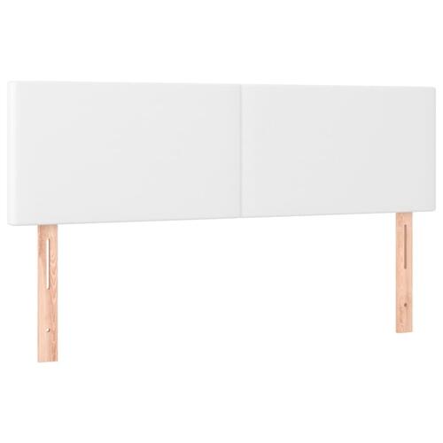 Kontinentalseng med madras 140x190 cm kunstlæder hvid