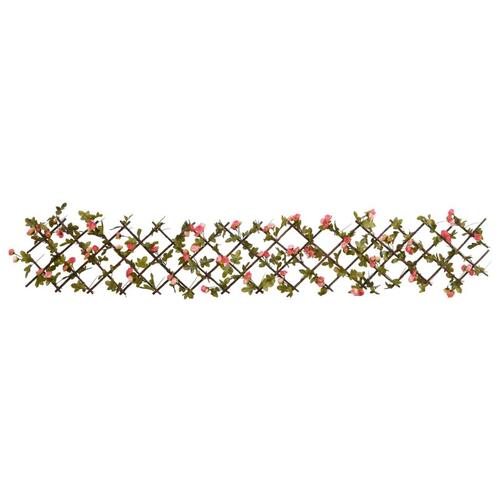 Espalier med kunstig vedbend 180x20 cm udvidelig mørk pink