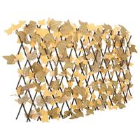 Espalier med kunstige ahornblade 180x60 cm udvidelig orange
