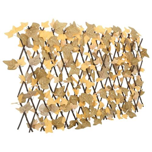 Espalier med kunstige ahornblade 180x60 cm udvidelig orange