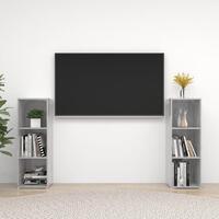 Tv-skabe 2 stk. 107x35x37 cm spånplade betongrå