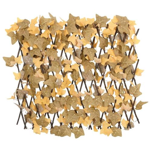 Espalier med kunstige ahornblade 180x60 cm udvidelig orange