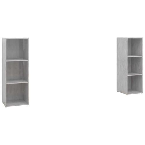 Tv-skabe 2 stk. 107x35x37 cm spånplade betongrå