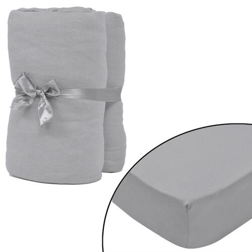 Lagner 2 styks Bomuld 160 gsm 180x200-200x220 cm Grå