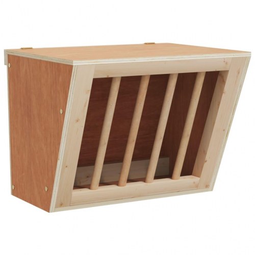 Høfoderautomat til kaniner 25 x 18,5 x 20,5 cm - massivt fyrretræ
