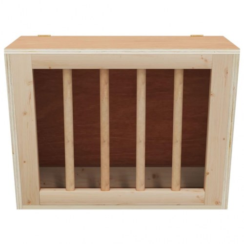 Høfoderautomat til kaniner 25 x 18,5 x 20,5 cm - massivt fyrretræ