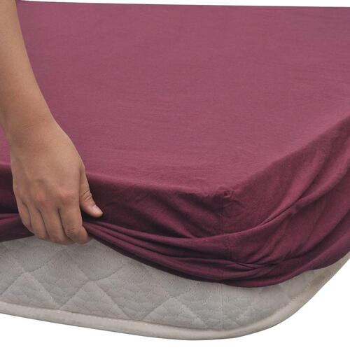 Lagner 2 styks Bomuld 160 gsm 140x200-160x200 cm Bourgogne
