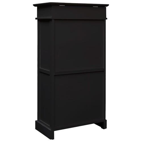 Skoskab 50 x 28 x 98 cm kejsertræ sort