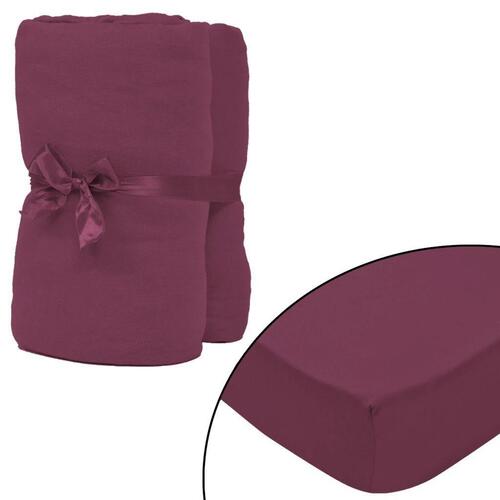 Lagner 2 styks Bomuld 160 gsm 140x200-160x200 cm Bourgogne