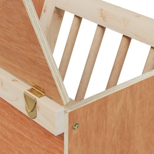 Høfoderautomat til kaniner 25 x 18,5 x 20,5 cm - massivt fyrretræ