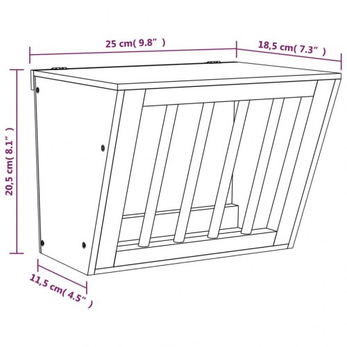 Høfoderautomat til kaniner 25 x 18,5 x 20,5 cm - massivt fyrretræ
