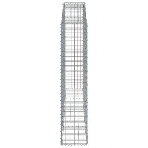 Buede gabionkurve - 2 stk. 300×50×220/240 cm i galvaniseret jern